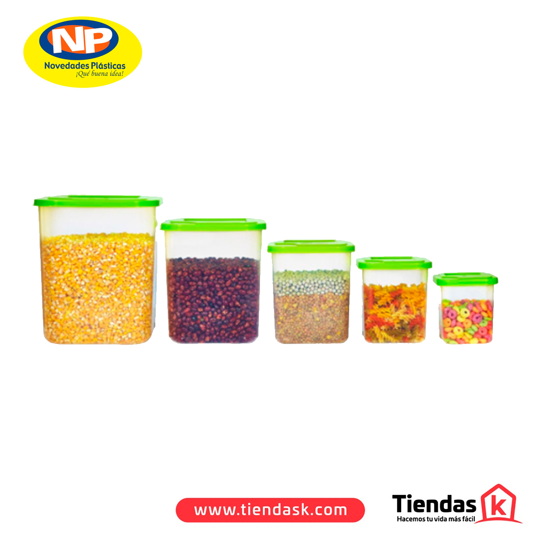 66.0117.png JUEGO DE RECIPIENTE DESPENSA NOVO X 5 NP REF 11336 - Imagen 1