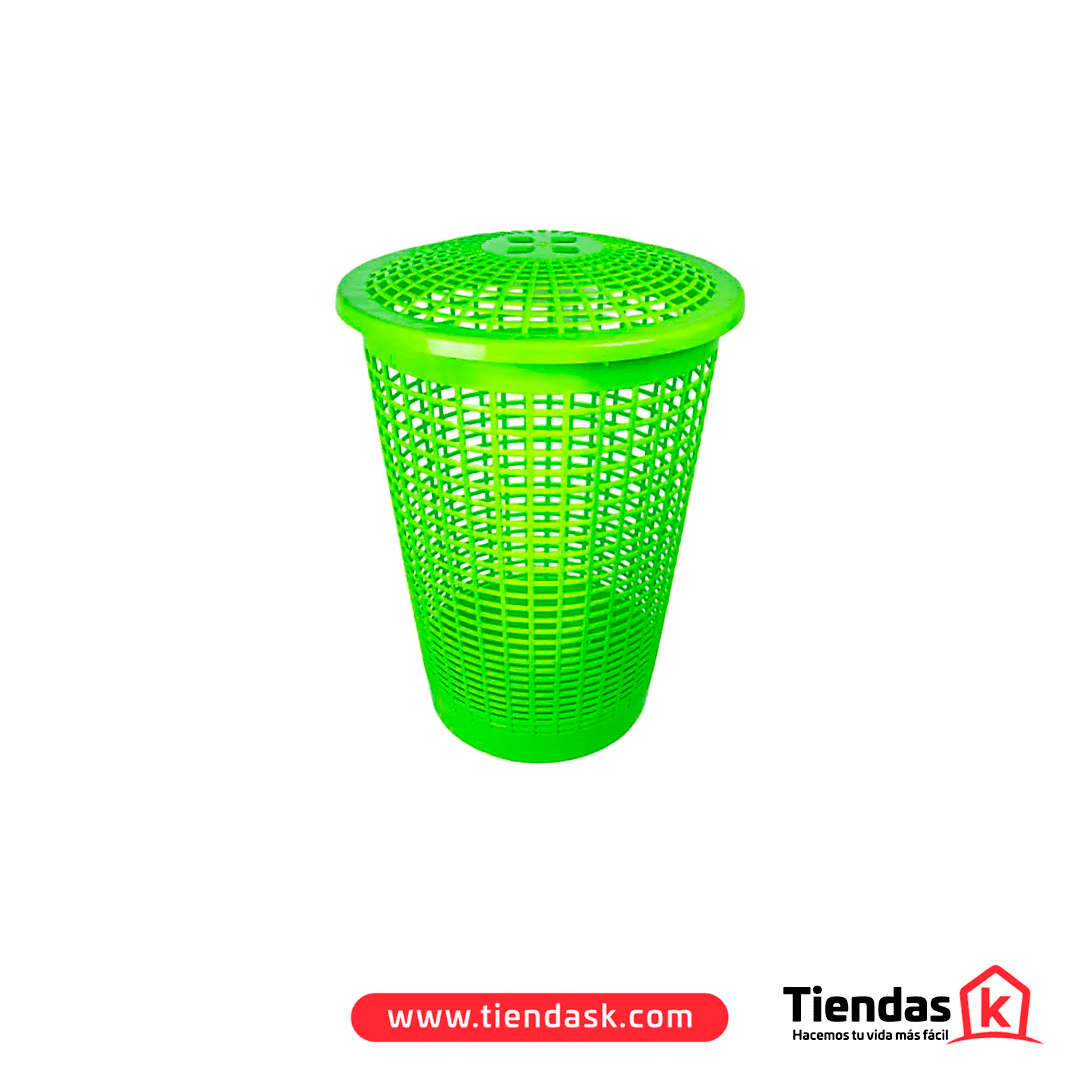 57.0047 CESTA PARA ROPA C/TAPA GRANDE VERDE CLARO - Imagen 1