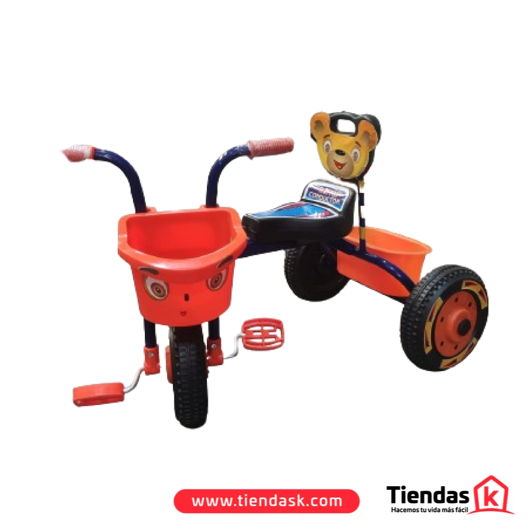 GSD TRICICLO METALICO YOGGY NIÑO BAUL TRASERO / CANASTA - Imagen 1