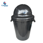 CONTENEDOR 120 LTS C/TAPA CUPULA VAIVEN NEGRO COLPLAST REF: 575 - Imagen 2