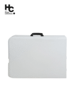 MESA PLEGABLE TIPO MALETA PORTATIL EN POLIETILENO DE 180 CM BLANCA JUST HOME COL - Imagen 3