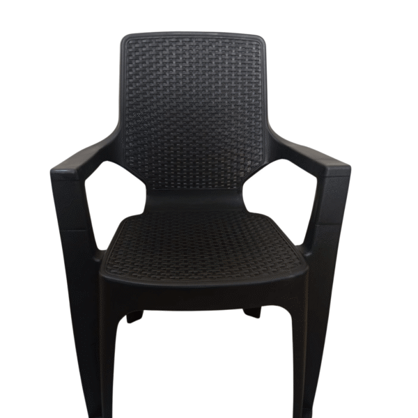 SILLA REGINA C/BRAZO RATTAN NEGRO REF:1374