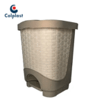 PAPELERA RATTAN DE PEDAL 12 LTS PISTACHO AVELLANA  REF 1096 - Imagen 2