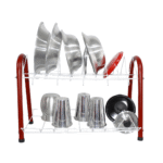 PLATILLERA TUBO 2 NIVELES ROJA - Imagen 2