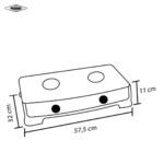 COCINETA HACEB AR ELECTRICA GRIS 2 PTO - Imagen 2