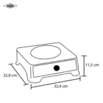 COCINETA HACEB AR ELECTRICA 1 PTO GRIS - Imagen 3