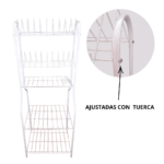 PLATILLERA TUBO 5 NIVELES BLANCA