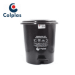 PAPELERA PEDAL REDONDA 12 LT COLPLAST PALETIZADA  NEGRA REF 1099 - 1100 - Imagen 2
