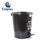 PAPELERA PEDAL REDONDA 12 LT COLPLAST PALETIZADA  NEGRA REF 1099 - 1100