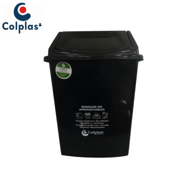 PAPELERA VAIVEN 22 LTS PELETIZADA NEGRO REF: 1127