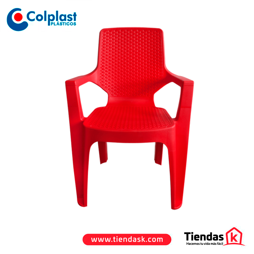 62.0181-1.png SILLA REGINA C/BRAZO RATTAN ROJO REF:1004 - Imagen 1