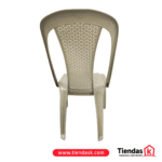 SILLA CRYSTAL BEIG COLPLAST S/BRAZO ESPALDAR MALLA PELETIZADA REF 1039 - Imagen 2
