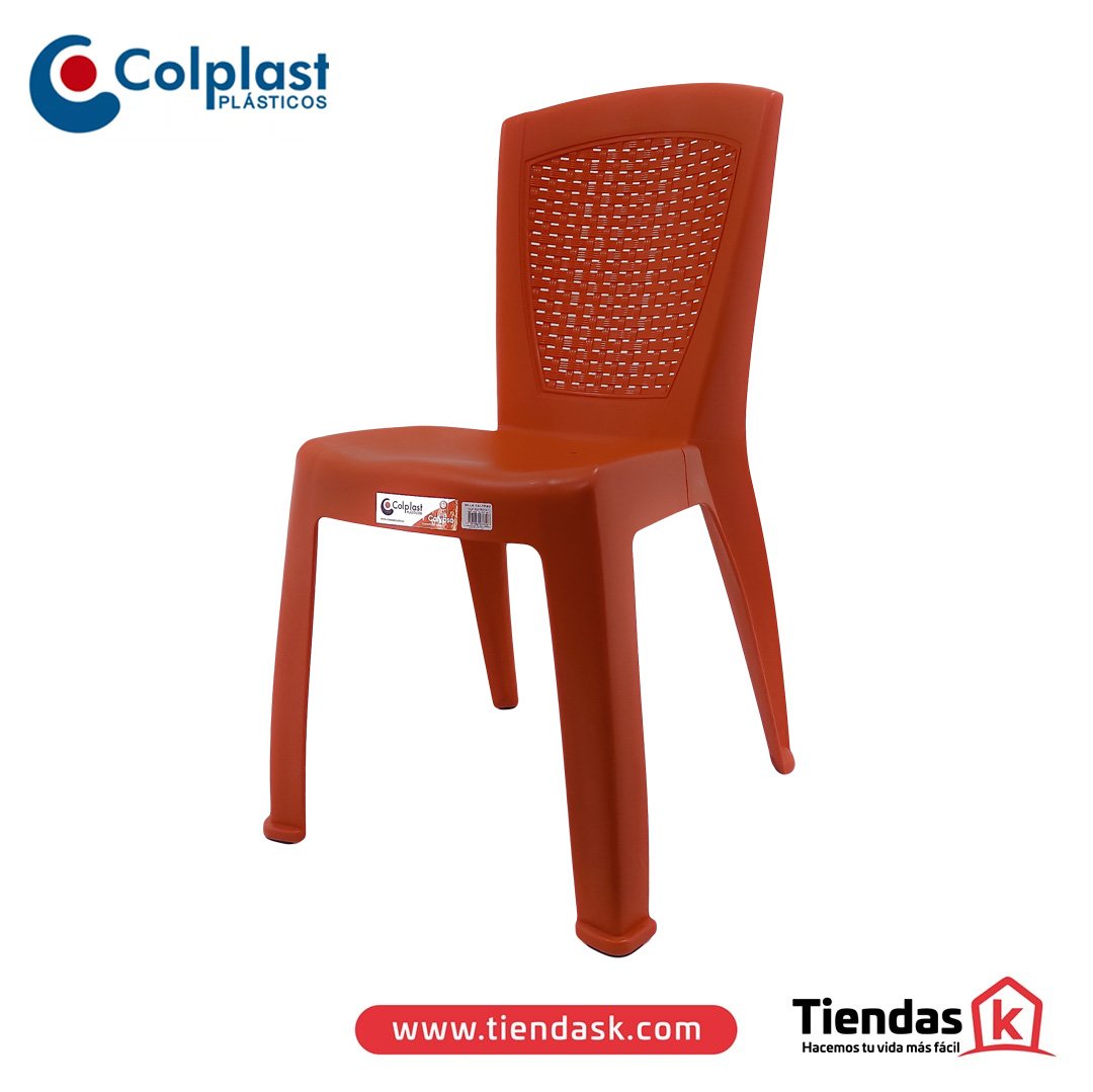62.0277-silla-colplast-calypso-1.jpg SILLA COLPLAST CALYPSO ROJO SIN BRAZO REF 752 - Imagen 1
