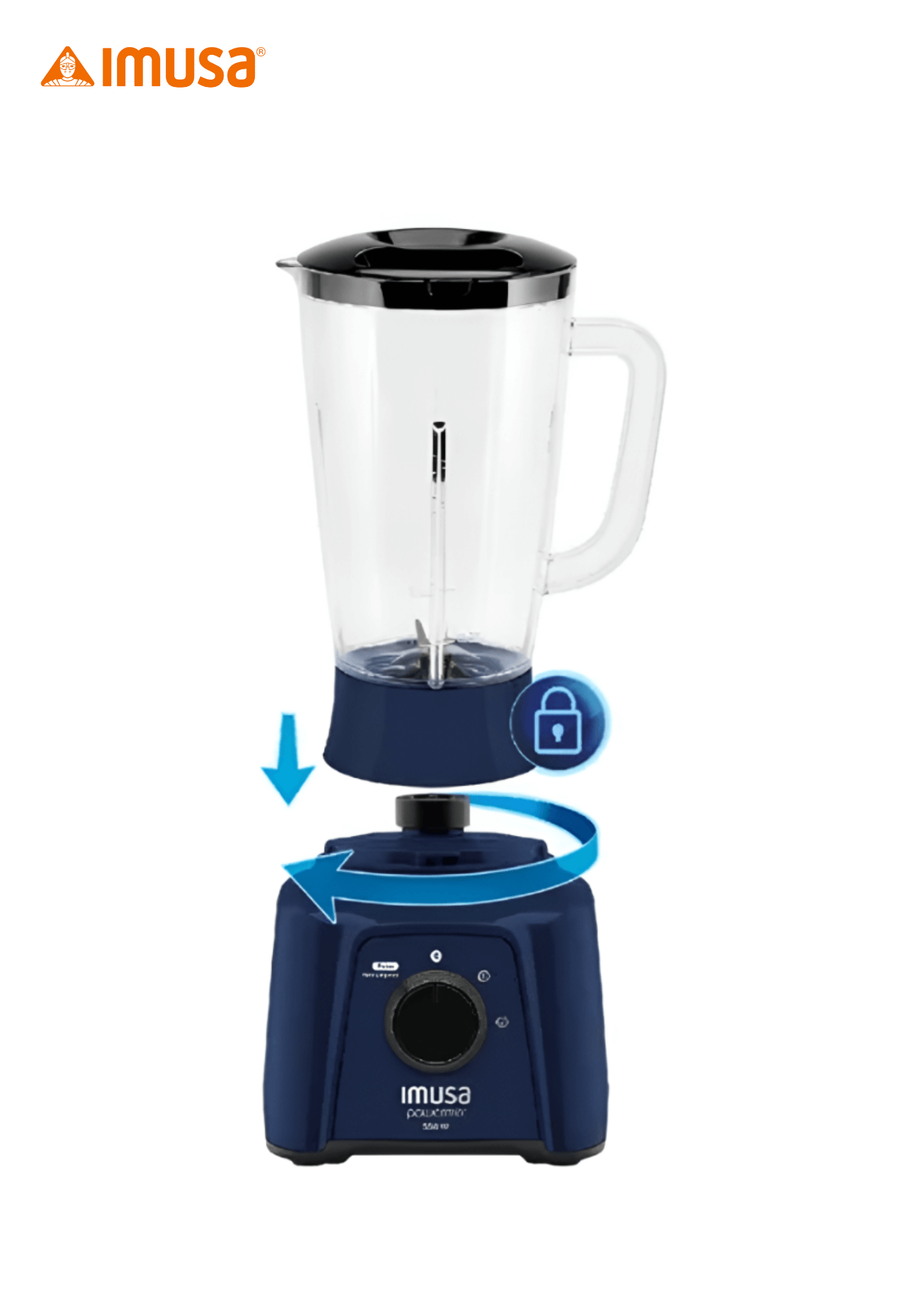 CMC-1.png LICUADORA IMUSA 2LTS POWERMIX PLUS AZUL 550WATTS REF 5861029875 - Imagen 1