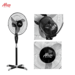 VENTILADOR ALTEZZA ASF-1651BL DE PIE 16 PULGADAS NEGRO BASE CRUZ TIBURON - Imagen 2
