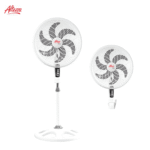 VENTILADOR ALTEZZA PEDESTAL ASF-PG2988 6 ASPAS 2 EN 1  BLANCO 18 PUL MALLA PLAST