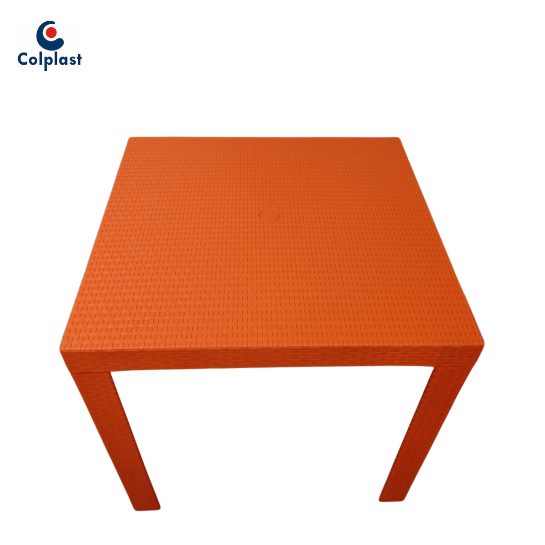 SA.png MESA COLPLAST CORAL RATTAN NARANJA REF 1018 - Imagen 1