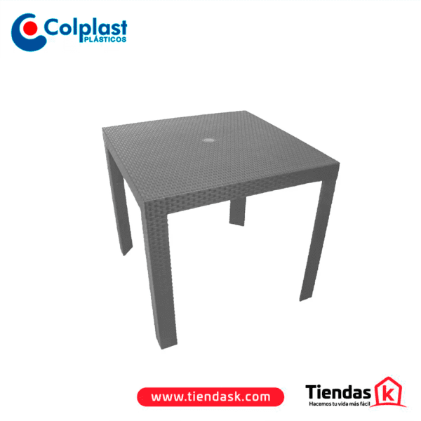 MESA CORAL RATTAN GRIS HIELO COLPLAST REF 1308