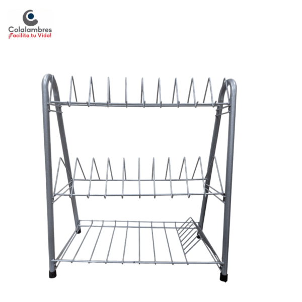 LOCERO DE TUBO 3 NIVELES GRIS REF 406 COLALAMBRES