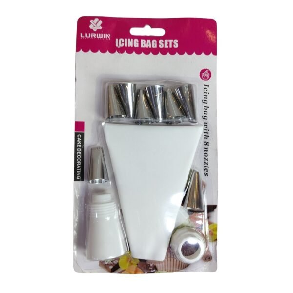 MANGA PARA DECORAR TORTAS EN TELA CON  BOQUILLAS EN ACERO INOX E IMPLEMENTOS REF CC-117