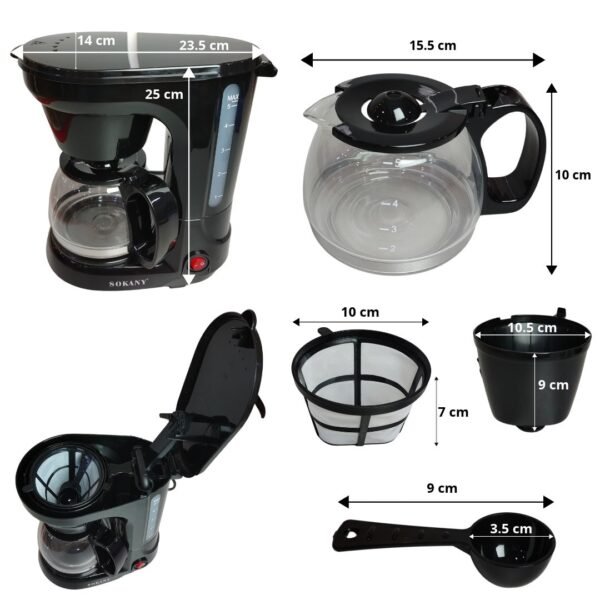 CAFETERA 5 TAZAS SOKANY REF CM-102