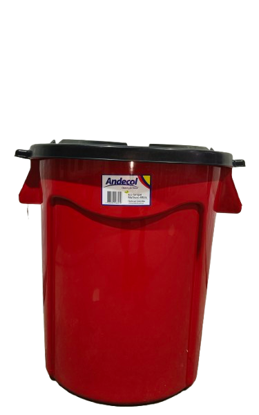 TANQUE MULTIUSOS ROJO ANDECOL 80 LT C/TAPA  - REF:MP0309